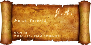 Jurai Arnold névjegykártya